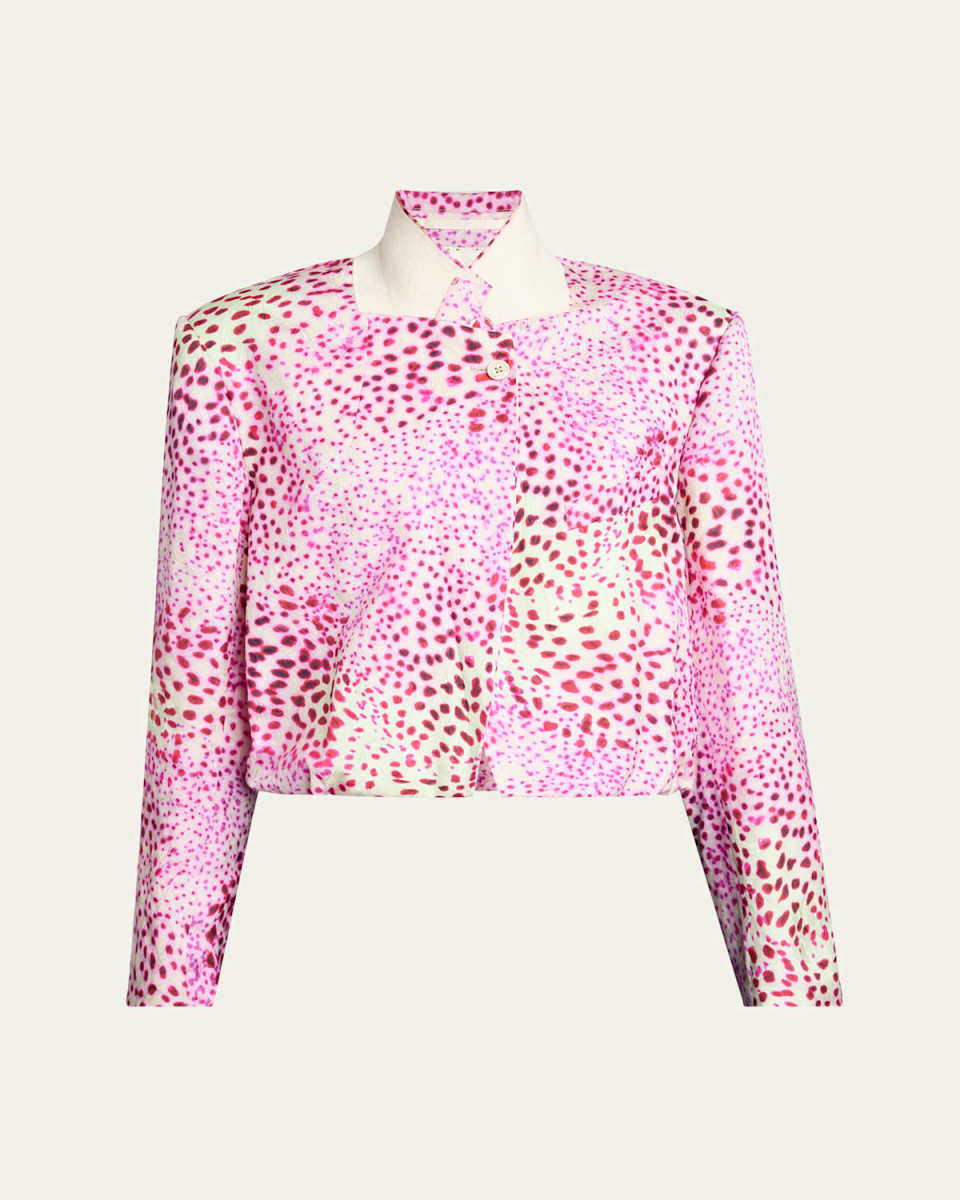 Vasti Printed Stand Collar Jacket